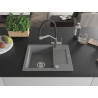 Mexen Enzo chiuvetă de granit cu 1 cuvă cu scurgător și baterie de bucătărie Duo, gri - 6506-71-671701-07