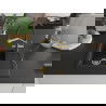 Chiuvetă granit Mexen Enzo 1-cameră cu picurător și baterie de bucătărie Duo, negru/auriu metalizat - 6506-75-671701-57-G