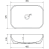 Mexen Rita lavoar pe blat 45 x 32 cm, alb/auriu cu model de solzi - 21084554