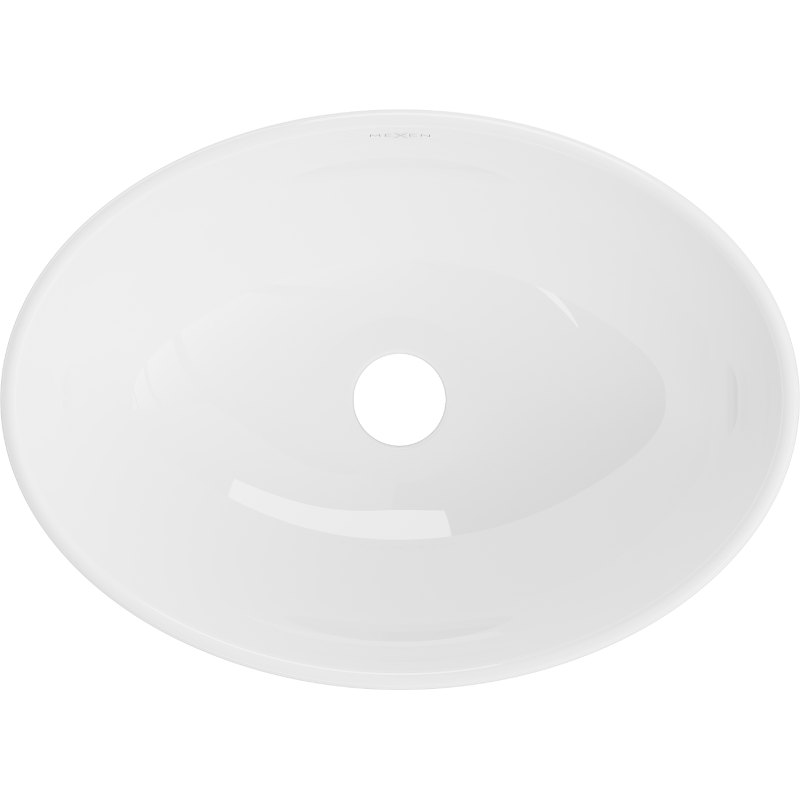 Mexen Elza chiuvetă de blat 40 x 33 cm, albă/aurie model linii - 21014017