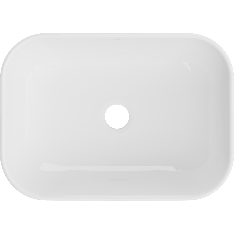 Mexen Rita lavoar pe blat 45 x 32 cm, alb/auriu cu model de solzi - 21084554