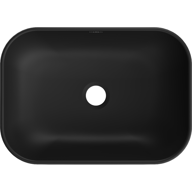 Mexen Rita mosdó pultra helyezhető 45 x 32 cm, fekete matt/ezüst - 21084574