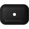 Mexen Rita munkalapon elhelyezkedő mosdókagyló 45 x 32 cm, fekete matt - 21084585