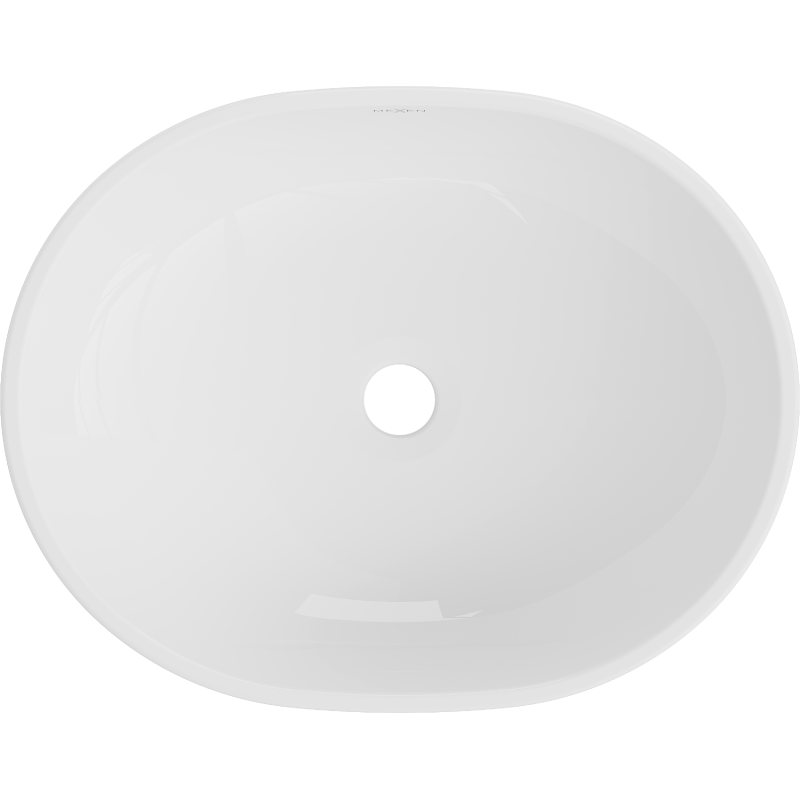 Mexen Viki munkalapra szerelhető mosdó 48 x 35 cm, fehér/arany pikkelymintás - 21054808