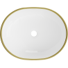 Mexen Viki lavoar pe blat 48 x 35 cm, alb/auriu model carouri - 21054809