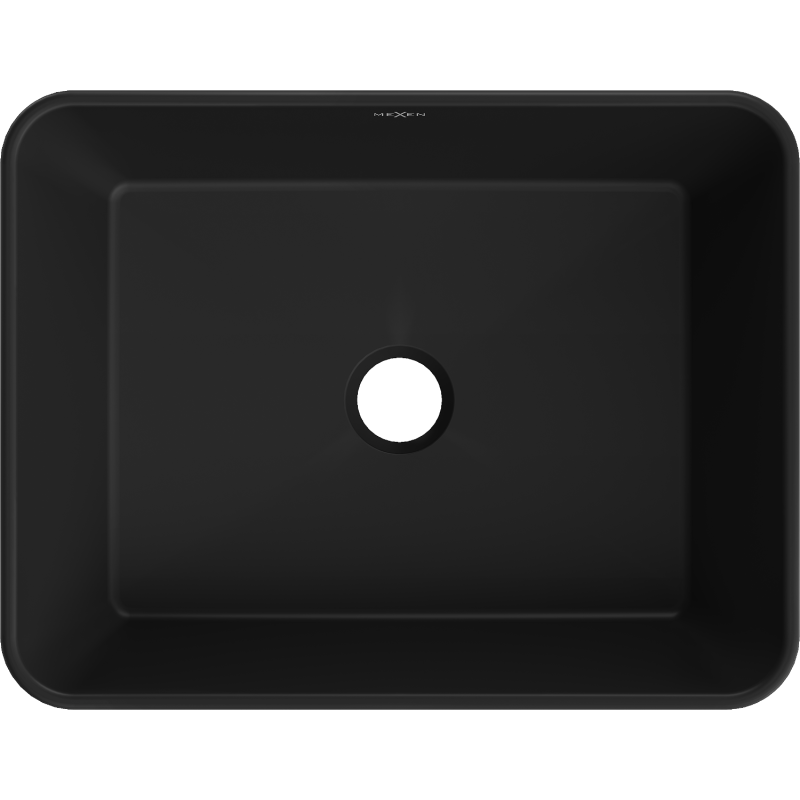 Mexen Catia lavoar pe blat 48 x 37 cm, negru mat/argintiu - 21314874