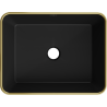 Mexen Catia chiuvetă pe blat 48 x 37 cm, Negru mat/aurie model tip carouri - 21314879