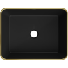 Mexen Catia chiuvetă pe blat 48 x 37 cm, negru mat/auriu model pătrat - 21314879