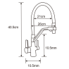 Mexen Gaspar chiuvetă granit 1,5-camere cu scurgere și baterie bucătărie Duo, alb - 6507-20-671701-07-B