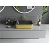 Mexen Catia chiuvetă deasupra blatului 48 x 37 cm, negru mat/auriu model solzi - 21314878