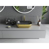 Mexen Rita 45 x 32 cm-es munkalapra helyezhető mosdó, fekete matt/arany pikkely minta - 21084578