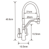 Chiuvetă granit Mexen Gaspar 1,5 cuve cu scurgător și baterie Duo, negru/aureu - 6507-75-671701-57-G