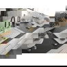 Mexen Pablo chiuvetă de granit cu un compartiment, cu picurător și baterie de bucătărie Duo, Albă - 6510-20-671701-57-B