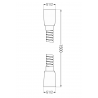 Mexen zuhanycső 150 cm, Arany - 79460-50