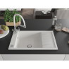 Mexen Elias chiuvetă din granit cu 1 cuvă și scurgător și baterie de bucătărie Duo, alb - 6511-20-671701-02