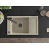 Mexen Elias chiuvetă de bucătărie din granit cu 1 compartiment, cu scurgător și baterie Duo, bej - 6511-69-671701-70-B