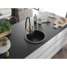 Mexen Diego chiuvetă de granit cu 1 compartiment cu baterie de bucătărie Duo, negru/auriu metalizat - 6512-75-671701-57-B