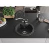 Mexen Diego chiuvetă de granit cu 1 compartiment cu baterie de bucătărie Duo, negru pătat - 6512-76-671701-07