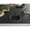 Mexen Diego chiuvetă de granit cu 1 compartiment cu baterie de bucătărie Duo, negru cu pete - 6512-76-671701-70-B