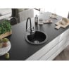Mexen Diego chiuvetă de bucătărie din granit cu 1 compartiment cu baterie Duo, negru - 6512-77-671701-07