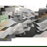 Mexen Cesar chiuvetă de granit cu un compartiment, cu picurător și baterie de bucătărie Duo, Albă - 6514-20-671701-02