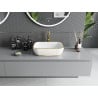 Chiuvetă pe blat Mexen Rita 45 x 32 cm, albă/aurie model carouri - 21084509