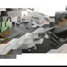 Chiuvetă de granit Mexen Cesar cu o cuvă, picurător și baterie de bucătărie Duo, negru/auriu metalic - 6514-75-671701-07