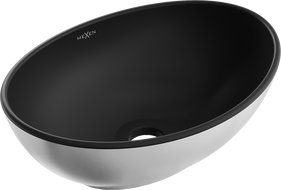 Mexen Elza chiuvetă de blat 40 x 33 cm, negru mat/argintiu - 21014024