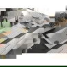 Mexen Andres Chiuvetă de granit de 1,5 compartiment cu picurător și baterie de bucătărie Duo, Albă - 6515-20-671701-57-B