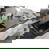 Mexen Andres chiuvetă de granit 1,5-compartiment cu scurgător și baterie Duo, negru/argintiu - 6515-73-671701-57-G