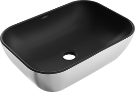 Mexen Rita lavoar pe blat 45 x 32 cm, negru mat/argintiu - 21084574