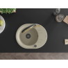 Mexen Kevin chiuvetă din granit cu 1 compartiment și robinet de bucătărie Duo, bej - 6517-69-671701-57-B