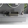 Mexen Catia chiuvetă pe blat 48 x 37 cm, negru mat/model auriu grilaj - 21314879
