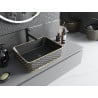 Mexen Catia chiuvetă pe blat 48 x 37 cm, negru mat/auriu model pătrat - 21314879