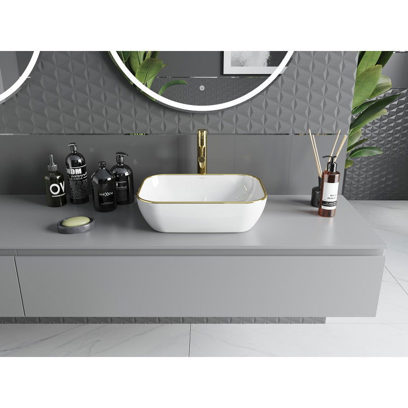 Mexen Rita lavoar pe blat 45 x 32 cm, alb/margine aurie - 21084505