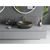 Mexen Viki lavoar de blat 48 x 35 cm, negru mat/auriu margine - 21054875