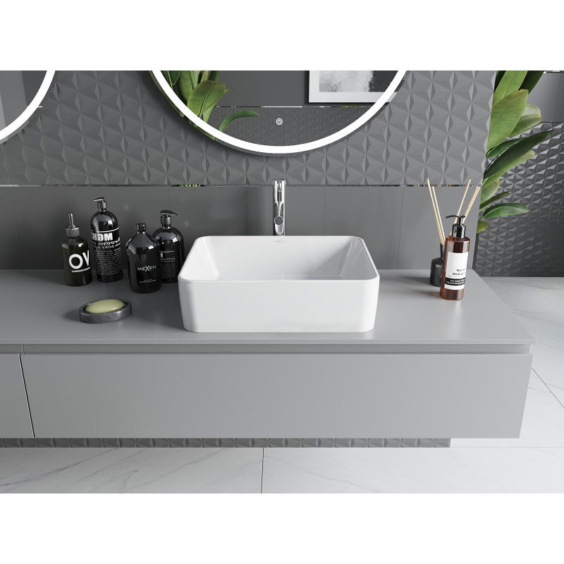 Mexen Catia lavoar pe blat 48 x 37 cm, alb - 21314800