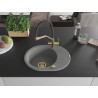 Mexen Kevin chiuvetă de bucătărie din granit cu 1 compartiment cu baterie Duo, gri - 6517-71-671701-57-G