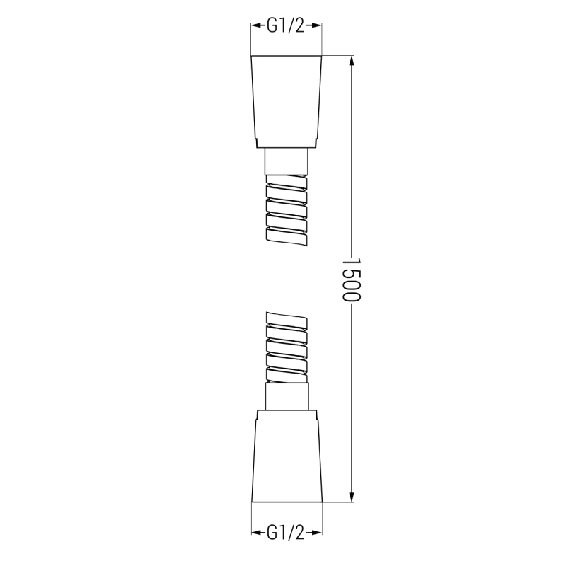 Mexen 150 cm-es zuhanytömlő, rózsaarany - 79460-60