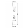 Mexen furtun de duș 150 cm, aur roz - 79460-60