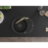 Mexen Kevin chiuvetă de bucătărie granitică cu 1 compartiment cu baterie Duo, negru - 6517-77-671701-57-B