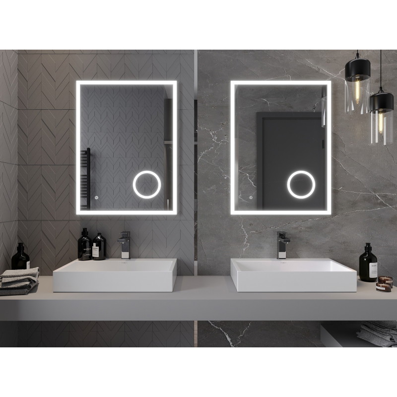 Mexen Kala oglindă de baie iluminată cu oglindă cosmetică 60 x 80 cm, LED 6000K, antiaburire - 9820-060-080-611-00