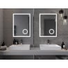 Mexen Kala világított fürdőszobai tükör kozmetikai tükörrel 60 x 80 cm, LED 6000K, páramentesítő