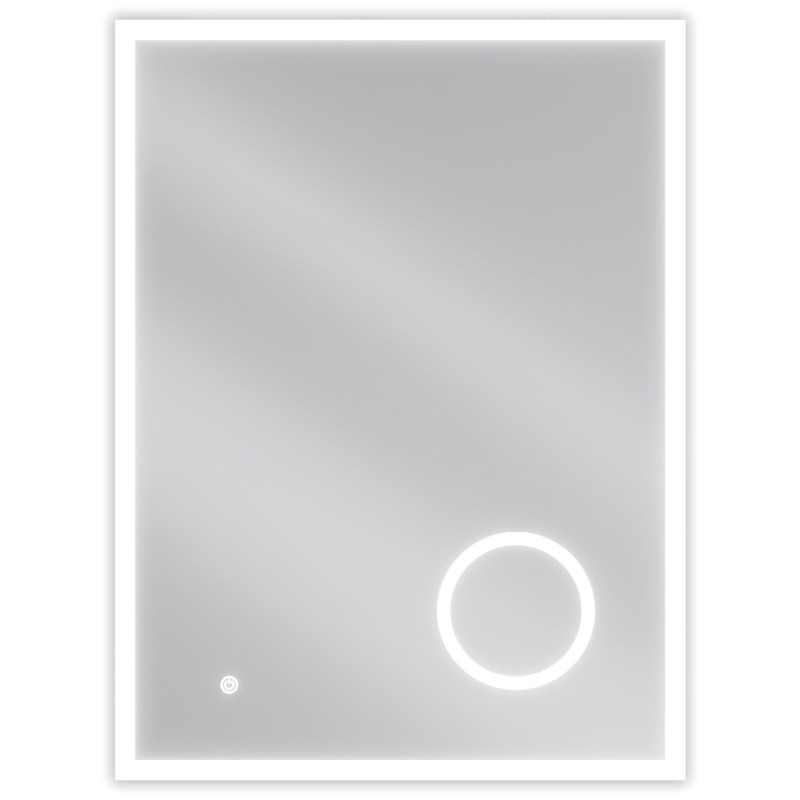 Mexen Kala 60 x 80 cm-es, világító fürdőszobai tükör kozmetikai tükörrel, 6000K LED, páramentes - 9820-060-080-611-00