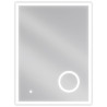 Mexen Kala 60 x 80 cm-es, világító fürdőszobai tükör kozmetikai tükörrel, 6000K LED, páramentes - 9820-060-080-611-00