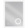 Mexen Kala megvilágított fürdőszobai tükör kozmetikai tükörrel 60 x 80 cm, LED 6000K, anti-pára - 9820-060-080-611-00