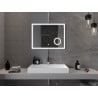 Mexen Kala LED-es fürdőszobai tükör kozmetikai tükörrel, 80 x 60 cm, 6000K, páramentes - 9820-080-060-611-00