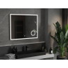 Mexen Kala megvilágított fürdőszobai tükör kozmetikai tükörrel 100 x 80 cm, LED 6000K, páramentes - 9820-100-080-611-00