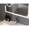 Mexen Onyx világított fürdőszobai tükör kozmetikai tükörrel 80 x 60 cm, LED 6000K, páramentesítő