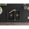 Mexen Carlos chiuvetă de bucătărie din granit 1,5 compartimente cu baterie Duero, negru - 6518-77-671600-50